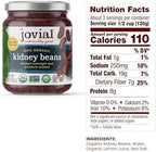 Jovial 100% Organic Kidney Beans - Kidney Beans, Organic Kidney Beans, No Saturated Fat, Gluten Free, Recyclable Glass, Great Source of Fiber, No Additives or Preservatives, Product of Italy - 13 Oz