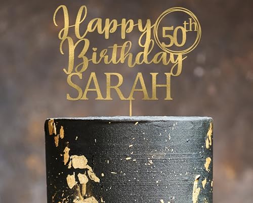Personalized Happy Birthday Cake Topper - Personalize with Any Name and Any Age