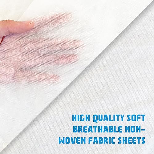 Disposable Massage Table Sheets, 100 PCS 31.5" x 74.8" Non Woven Fabric Disposable Spa Bed Sheets Cover for Massage, Beauty Salon, Tattoo, Hotels White