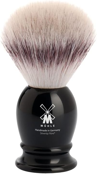MÜHLE Classic Silvertip Badger Fiber Brush | High-Grade Black Resin Handle | Luxury Shave Accessory for Men