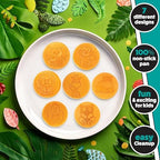 Animal Mini Pancake Pan- Make 7 Unique Flapjack Zoo Animals, Includes Elephant, Giraffe and More- Nonstick Pan Cake Maker Griddle for Morning Breakfast Fun & Easy Cleanup- Easter Basket Stuffer Gift