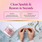 Hagerty Jewelry Cleaner - Professional Jewelry Cleaning for Diamonds, Gold, Platinum, Precious Stones and More - Kosher Certified Jewelry Cleaning Kit Includes Dipping Basket and Brush, 7 Oz.
