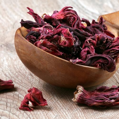 2lb Dried Hibiscus Flowers Bulk perfect for Tea and Mexican Agua Fresca, Flor de Jamaica, Zobo Sorrel Whole Flowers and Petals by 1400s Spices