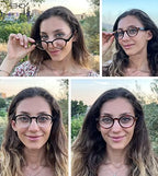 Eyekepper 5-Pack Spring Hinges Round Retro Reading Glasses Inc Sunshine Readers +1.75