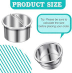 BBTO 2 Pcs Wax Pot Wax Melt Warmer Replacement Inner Pot Liner 14oz Metal Tin 4'' Portable Hair Removal Waxing Bowl Container for 500 ml Hair Removal Machine