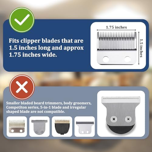 Clipper Guards Set 10 12 14 16 18 20 Compatible with Wahl Clippers, 6pcs Extra Long Clipper Guides Replacement - 2.5", 2.25", 2", 1.75", 1.5", 1.25" Hair Guard Clipper, Black Clipper Guards for Wahl