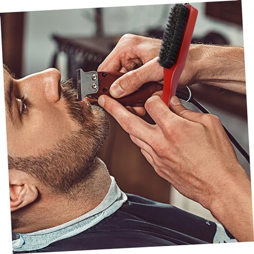 Generic 1Pc Solid Wood Beard Brush for Men Natural Pig Bristle Styling Brush for Beard Grooming and Cleaning Personal Care Tool for Boys and Men