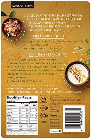 Passage to India Tikka Masala Simmer Sauce