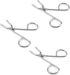 3Pcs Silver Stainless Steel Eyebrow Tweezers Scissors- Professional Shaped Slant Tip Tweezer Clip Hair Plucker for Hair and Eyebrows Personal Care, Shave and Hair Removal