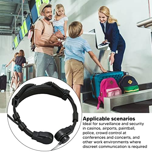 U94 PTT Adapter,U94 PTT Adapter Hands Free Push to Talk Military Adapter Cable Button Walkie Talkie Headset Connector Cable with Throat Mic Earpiece for Alan for Midland Radio