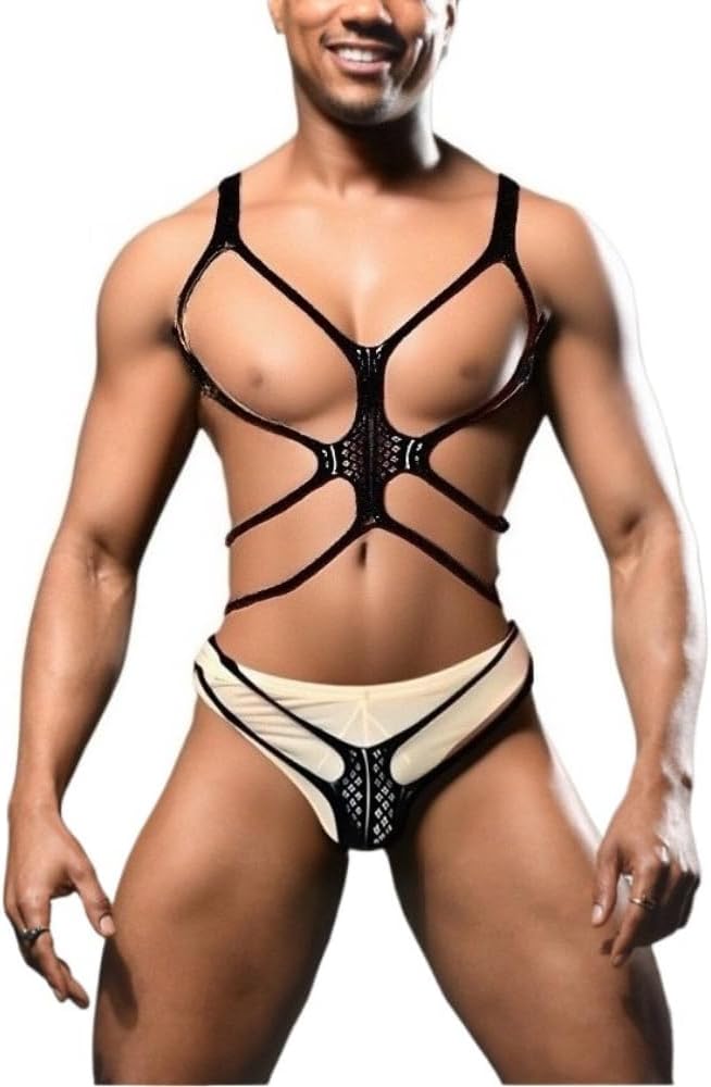 Women Sexy Fishnet Bodysuit Lingerie Hollow Out Sheer Mesh Jumpsuit Fun Passion Pure Sexy Bodysuit Perspective Bikini