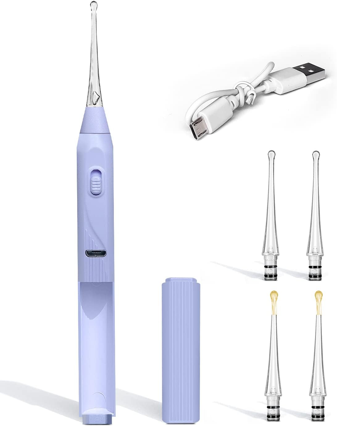 Ear Wax Removal Tool with Light Kids Ear Wax Remover Ear Cleaning Tool Ear Cleaner with Built-in Storage Space UANRNA Upgraded Ear Wax Removal with Light for Kids & Adults (Purple)