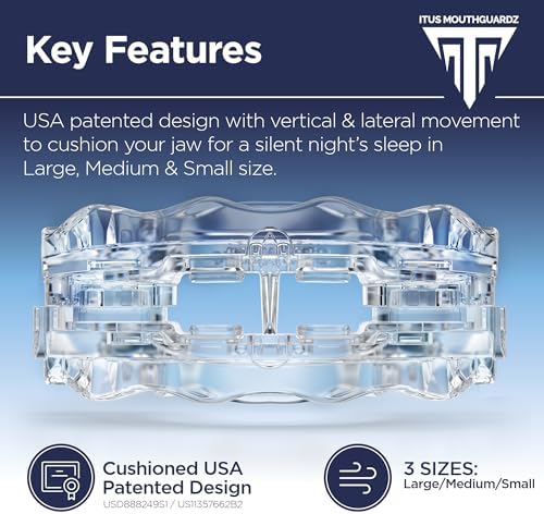 Itus Mouthguardz: SilentZPro 2.0 - USA Designed & FDA-Cleared Anti Snore Mouthpiece - Fully Adjustable Anti Snore Mouth Guard - Professional Patented Anti Snore Device, Medium