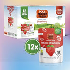 Pol's Fresh Freeze Dried Strawberries Whole, Single Ingredient, No Sugar Added, 12 Pack (0.53 oz Each) - Crispy Crunchy Healthy Fruit Snacks for Cereal, Yogurt & Smoothies, Gluten Free, Vegan, Kosher