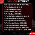 G4FC G4FG Engine Overhaul Rebuild Kit Head Gasket Set Timing Chain Kit & VVT Crankshaft Connecting Rods & Pistons Fit for Hyundai Accent Veloster Elantra Kia Soul Seltos 2010-2020 1.6L 23110-2B000