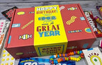 RETRO CANDY YUM ~ 1982 44th Birthday Nostalgic Candy Gift Basket Box 80s Assortment from Childhood for 44 Year Old Woman or Man Born 1982 JR