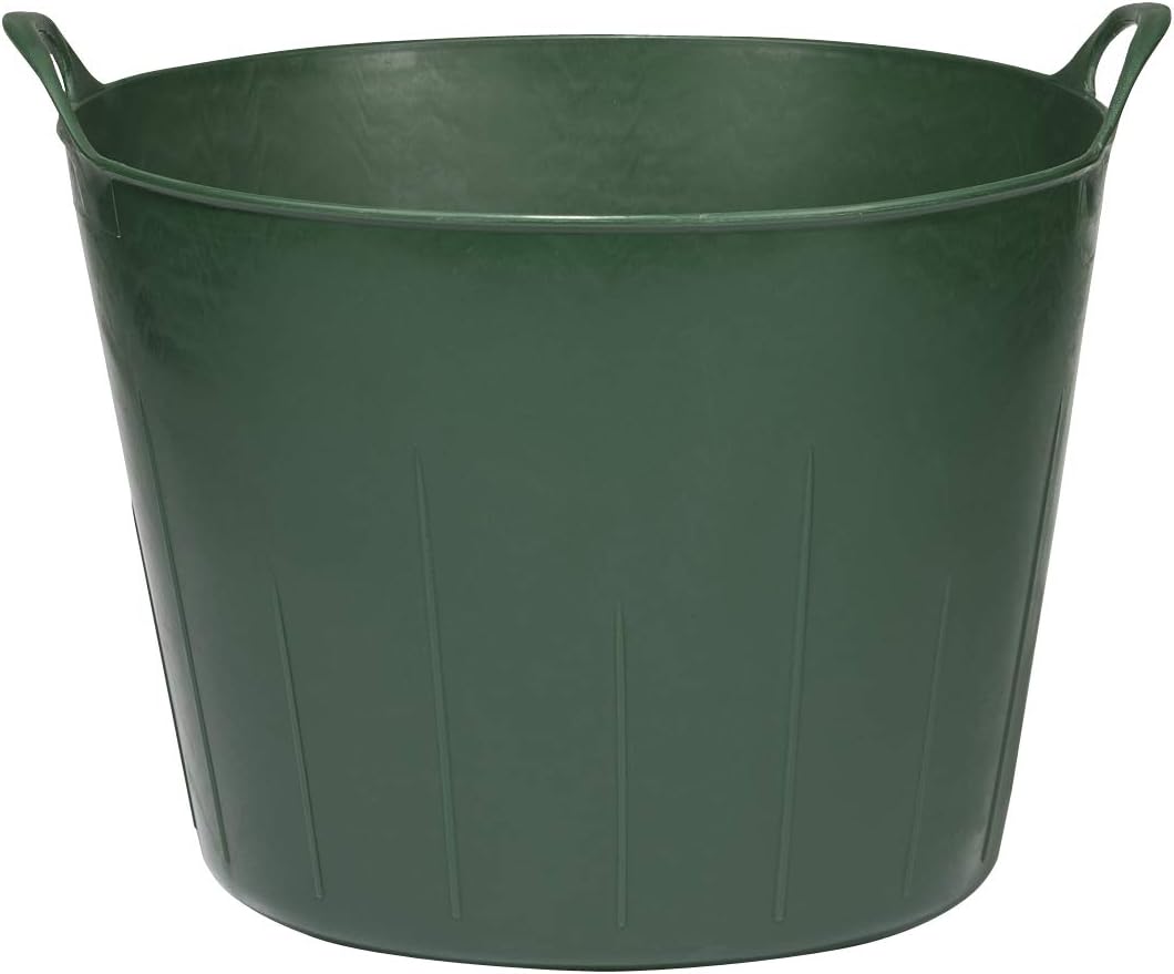 Little Giant® Poly/Rubber FlexTub Bucket | Ultra Durable & Versatile Farm Tub | Plastic Synthetic Gardening Tub (1, Green)