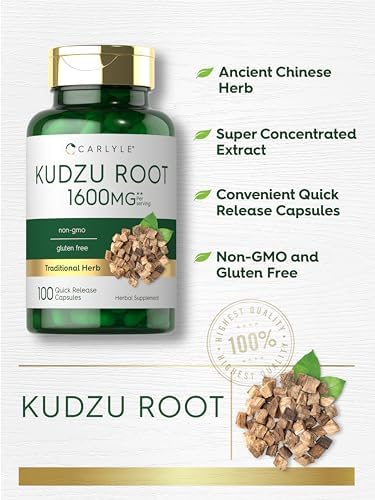Carlyle Kudzu Root | 100 Extract Capsules | Non-GMO and Gluten Free Formula | Traditional Herbal Supplement