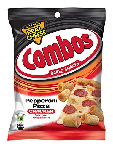Combos Pepperoni Pizza Cracker Baked Snacks 6.30 oz (Pack of 12)