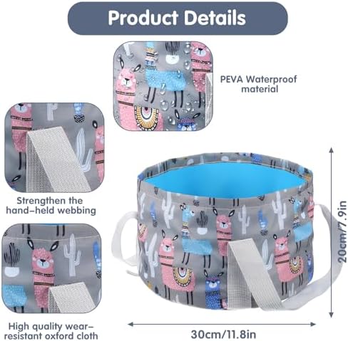 Foldable Bucket for Soaking Feet, Portable Foot Bath Tub Spa Basin Grey Footbath Bucket for Travel Home Pedicure Outdoor