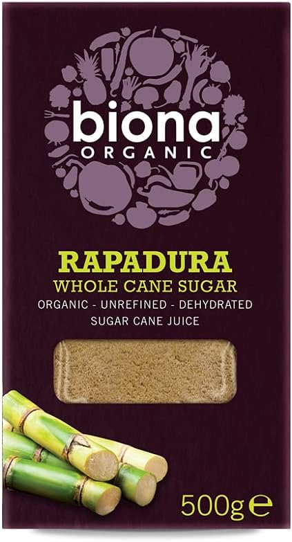 Biona Organic Rapadura Whole Cane Sugar 500g - Pack of 2