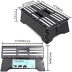 Portable Folding Step Stool 5 Inch, Lightweight Plastic Short Stool Sturdy and Safe, Half Step Height Boost for Seniors and Kids, One Flip Low Step Riser with Handle