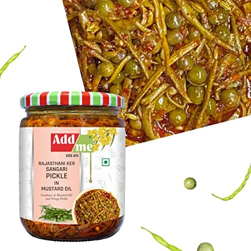 Add me Tenti Ker sangri Pickle 500g Glass Pack, A Marwadi Rajasthani kair sangari panchkuta Delicacy Pickles
