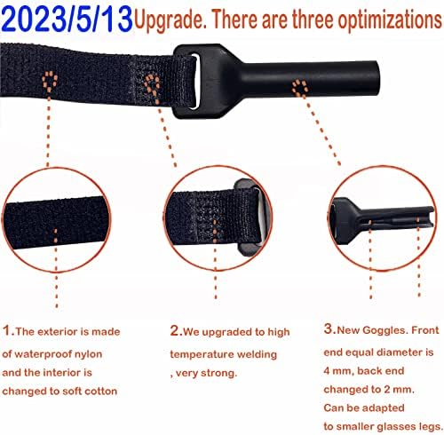 KSACLE Adjustable Glasses Strap - 4 Pack No Tail Eyeglass Straps, Universal Fit Rope Eyewear Retainer, Sport Unisex Sunglass