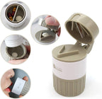 Pill Cutter Medicine Crusher Grinder Grinder Splitter, Multifunction 4 in 1 Portable Round Tablet Pill Pulverizer, Pill Splitter Cutter Powder Organizer Daily or Travel Pill Case Pill Organizer