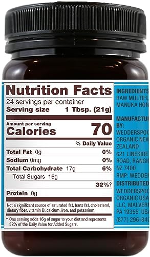 Wedderspoon Raw Premium Manuka Honey, KFactor 12, 17.6 Oz, Unpasteurized, Genuine New Zealand Honey, Non-GMO Superfood, Traceable From Our Hives To Your Home