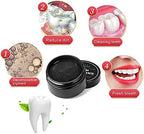 Teeth Whitening Charcoal Powder + Bamboo Brush Oral Care Set, WUBLSYAN Natural Activated Charcoal Teeth Whitener Powder, No Hurt on Enamel or Gum