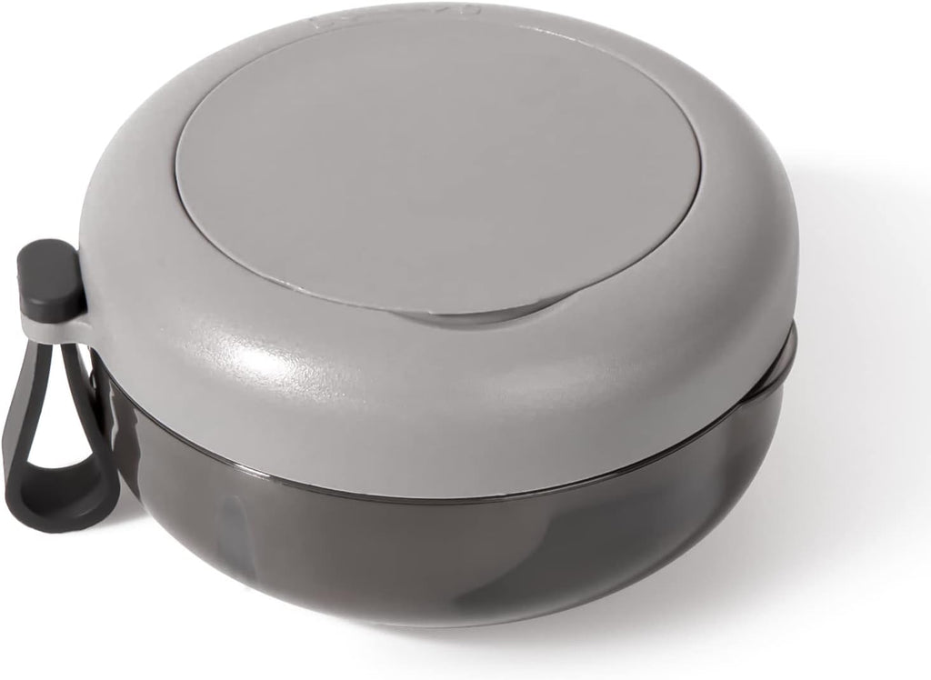 Denture Case, Definitely No-Leak Portable Retainer Case Denture Bath Box for Traveling Perfectly, Denture Cups for Soaking Dentures & Mirror(Black)