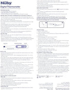 Nuby Digital Thermometer - Accurate Oral, Underarm & Rectal Use Thermometer with Hygienic Cover
