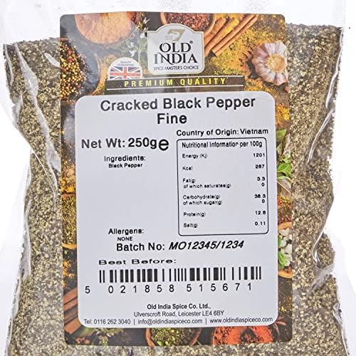 Old India Cracked Black Pepper Fine 250 g