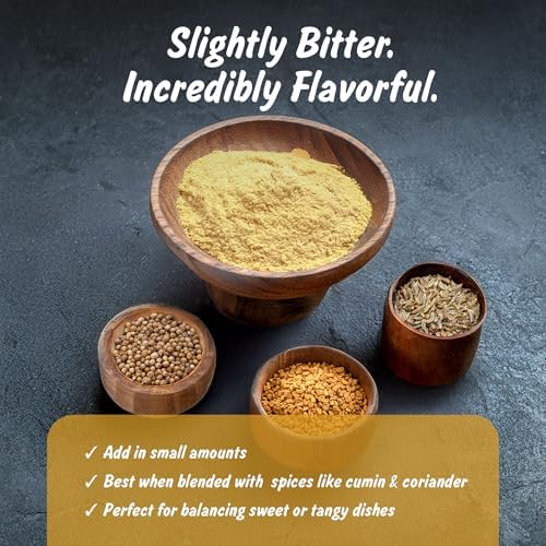 Spice Profile USDA Organic Fenugreek Powder, Lab Tested, Resealable 8 oz Pouch, Methi Ground, Polvo de Fenogreco