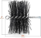 Stanbroil 8 Inch Round Poly Chimney Cleaning Brush with 1/4" NPT Fitting for Insulated Chimneys, Stainless Steel or Metal Stove Pipes- Works with Most Chimney Rod Sets
