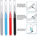 Patelai 100 Pieces Braces Brush for Cleaner Interdental Brush Toothpick Dental Tooth Flossing Head Oral Dental Hygiene Flosser Toothpick Cleaners Tooth Cleaning Tool (Classic Color)