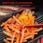 Mini Spicy Gluten Strips (La Tiao), Sweet & Spicy Flavor, hot strip, Irresistibly Chewy,latiao chinese snack (0.6oz Pack)Asian Snacks,辣条 10Pack