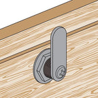 Prime-Line S 4140 Mailbox Lock – Replacement, Multipurpose Mailbox Lock for Several Brands – ILCO 1003M Keyway, Opens Counter-Clockwise with 90º Rotation, Nickel Finish (1 Set)