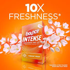 Bounce Intense Dryer Sheets, Vibrant Fresh, 60 Count, Scent Boosting Dryer Sheet
