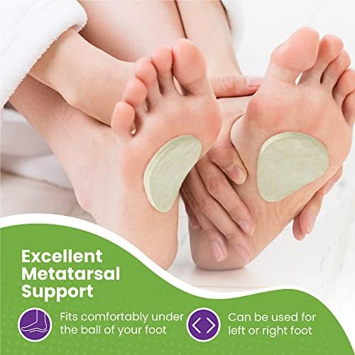 MARS WELLNESS Metatarsal Felt Foot Pad 1/8" Thick - USA Made - 6 Pairs (12 Pieces)