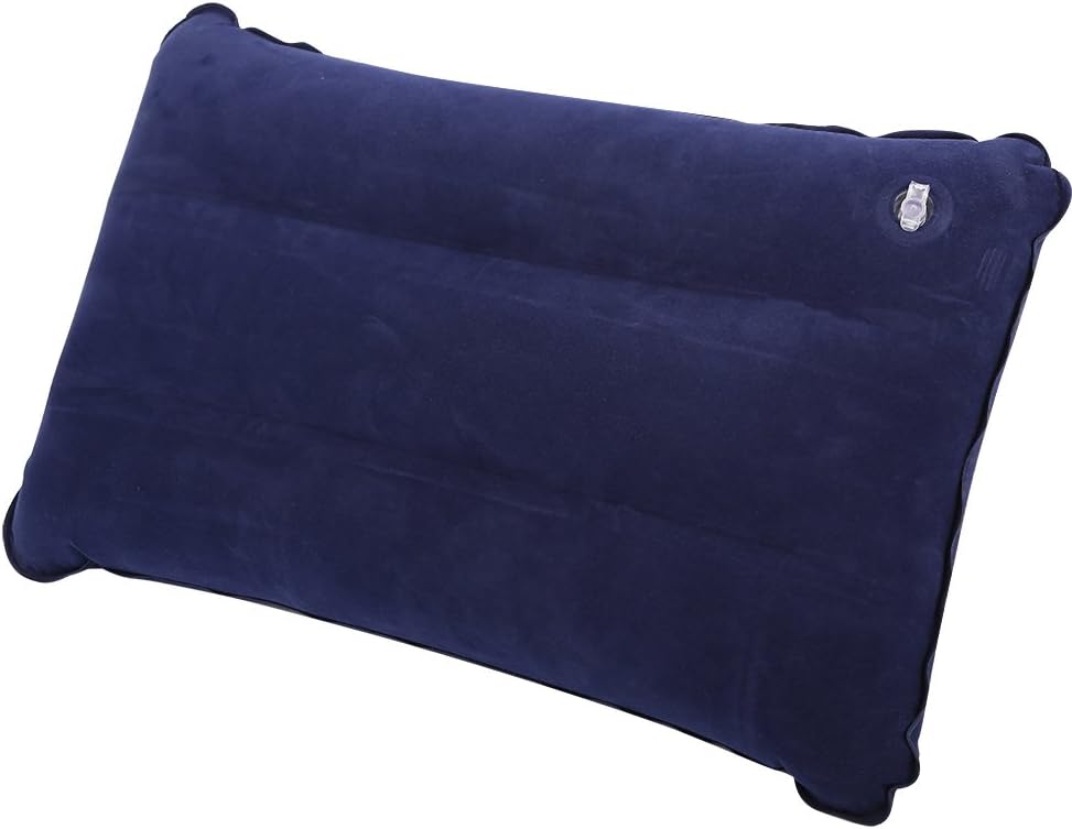 Inflatable Pillow, 2 Colors Portable Folding Casual Inflatable Air Pillow for Outdoor Travel Camping Climbing Hiking Backpacking (Navy Blue)