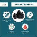bixa BOTANICAL Shilajit Capsules | 60 Vegan Capsules | (450 MG), with 40% FULVIC Acid Extract