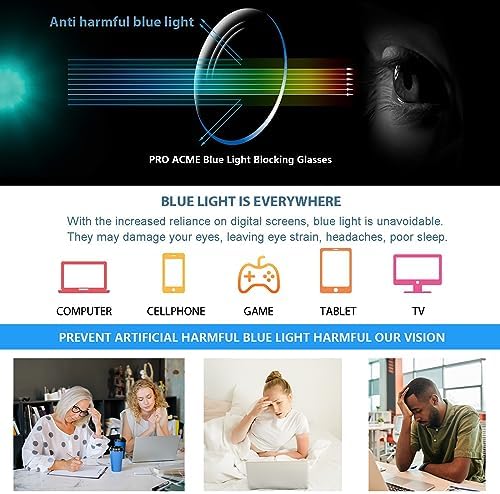 Pro Acme Non-prescription Glasses Clear Frame Glasses for Women Men