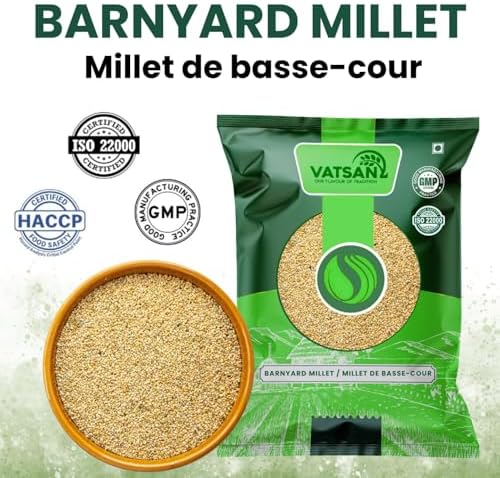 Vatsan Barnyard Millet (1lbs) | 100% Natural & Unpolished Whole Grain | High Fiber, Low GI, Gluten-Free | Healthy Alternative to Rice | Premium Quality