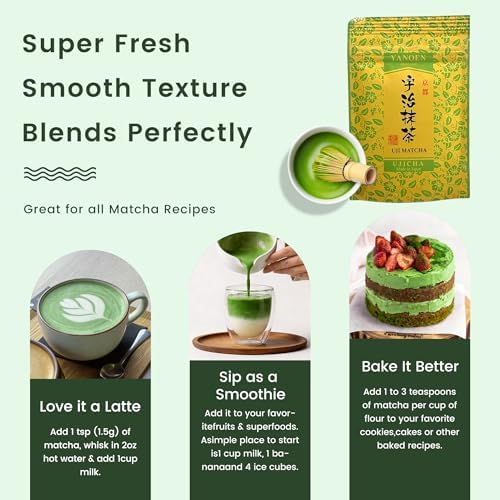 Ceremonial Grade Uji Matcha Powder - Stone-Ground from Kyoto Japan, Umami-Rich for Tea Ceremony Vibrant Green (1.06oz/30g) Zero Sugar Vegan 0 Calories (1.06oz/30g （Uji Matcha）)