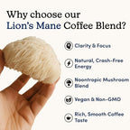 FULLY JOE Lion's Mane Mushroom Coffee for Cognition, Mental Focus & Energy. Brain Supplement meets Coffee - Cafe De Hongos
