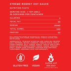 Elijah's Xtreme Regret Hot Sauce - Carolina Reaper and Trinidad Scorpion - The 2 Hottest Peppers in the World for an Extreme Fiery Heat
