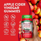 Nature's Truth Apple Cider Vinegar 600mg Vegan Gummies, 75 Count