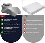 Wedge Pillow for Couples Intimacy, Spine & Hip Alignment Position Cushion, Memory Foam Lift Pillow for Adult Bed, Lounge & Relaxation, Comfort Support for Back, Waist & Posture- Light Grey
